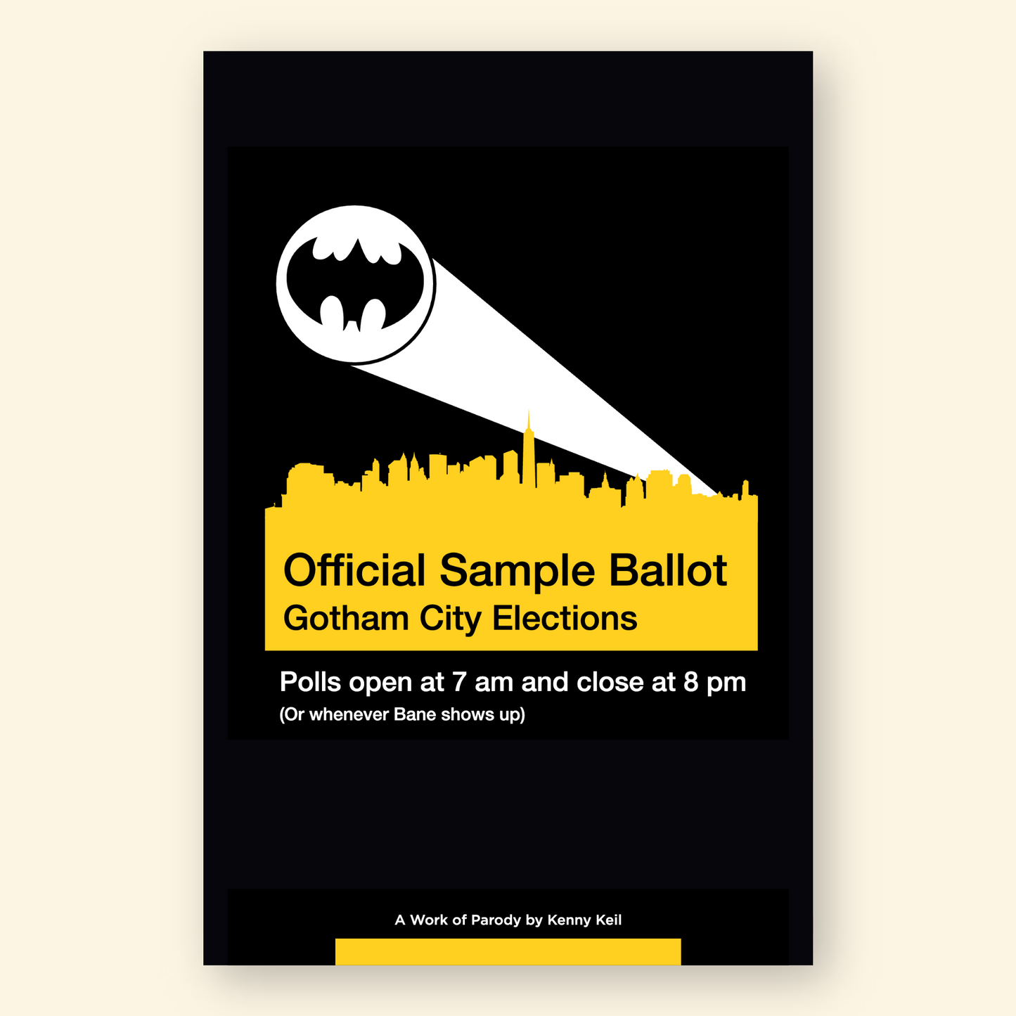 Gotham City Ballot Book by Kenny Keil